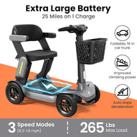 Foldable Mobility Scooter - Electric Scooter with Seat for Adults - $780