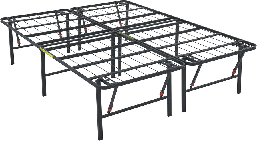 Amazon Basics Foldable Metal Platform Bed Frame with Tool Free Setup, King - $80