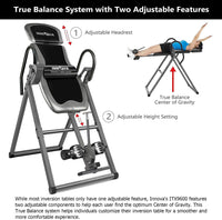 Innova Inversion Table with Adjustable Headrest, Reversible Ankle Holders - $75