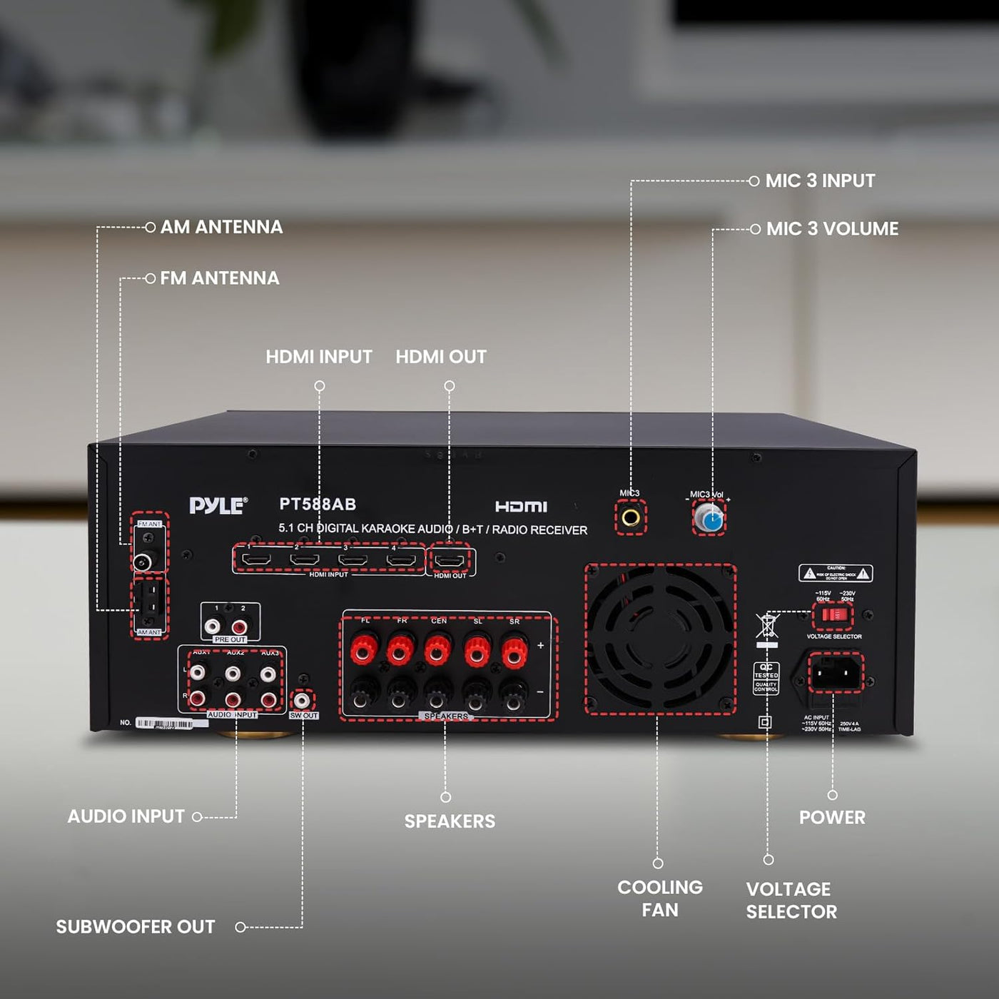 Pyle Wireless Bluetooth Power Amplifier System-420W 5.1 Channel Home Theater - $160