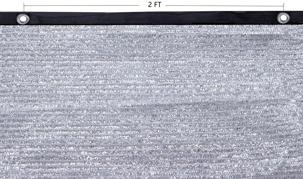 13ft x 13ft Knitted Aluminet Shade Cloth Panels Sun Block Reflective - $30