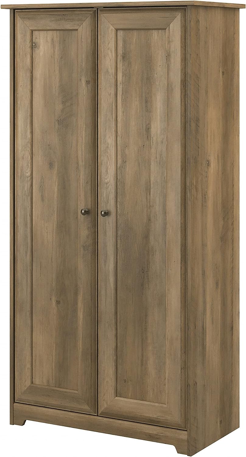 WC31597-03 Cabot Tall Storage Cabinet with Doors, Reclaimed Pine -$145