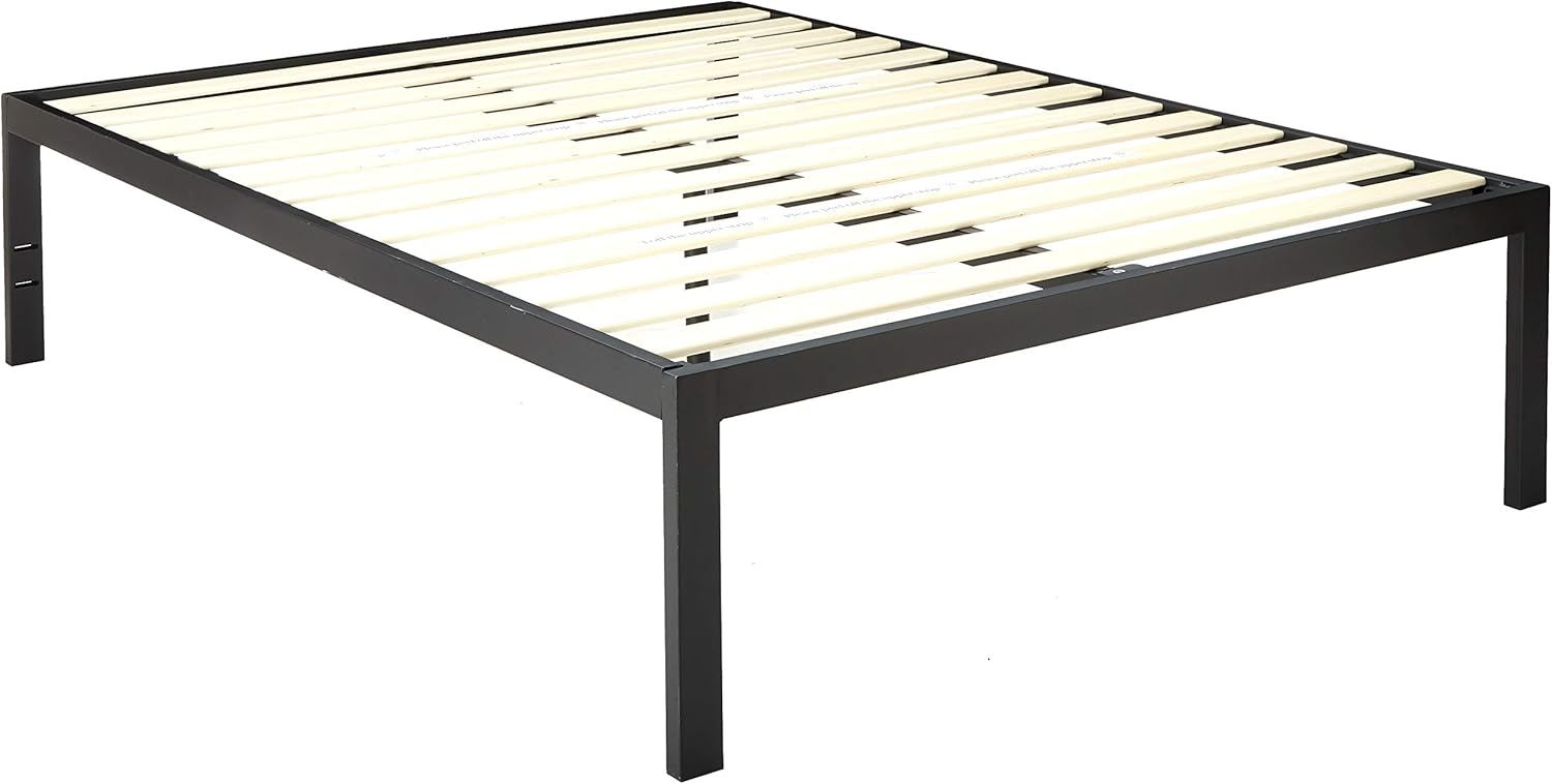 ZINUS Lorrick Metal Platform Bed Frame, Mattress Foundation, Queen, Black - $75