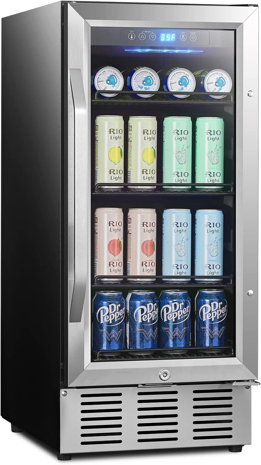Karcassin 15 Inch Beverage Refrigerator, Beverage Cooler Under Counter - $260