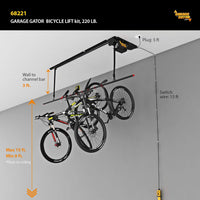 68221 Motorized 8 Bike Lift, Black - $250