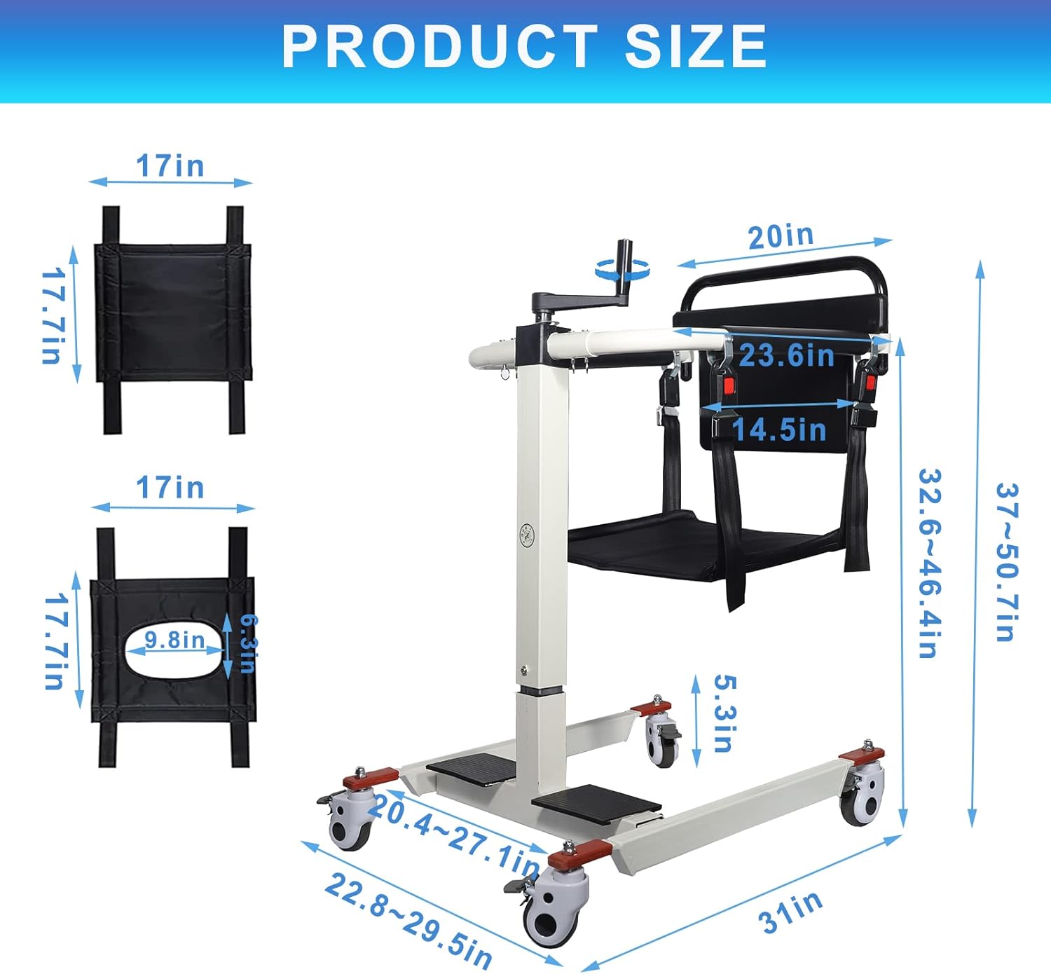 Patient Lift Transfer Chair Lift for Home Wheelchair (Without Bedpan) - $315