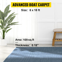 Happybuy Gray Marine Carpet 6 ft x 18 ft Boat Carpet Rugs Indoor Outdoor Rugs - $45