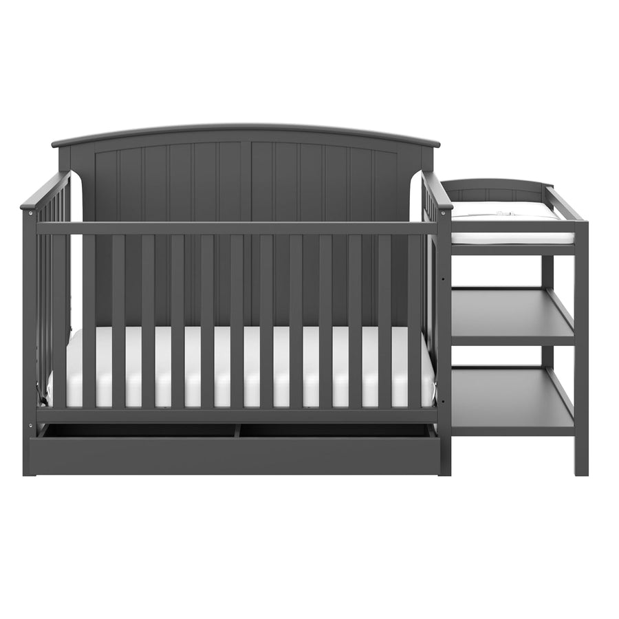 Storkcraft Steveston 5-in-1 Convertible Crib and Changer with Drawer (Gray) - $155