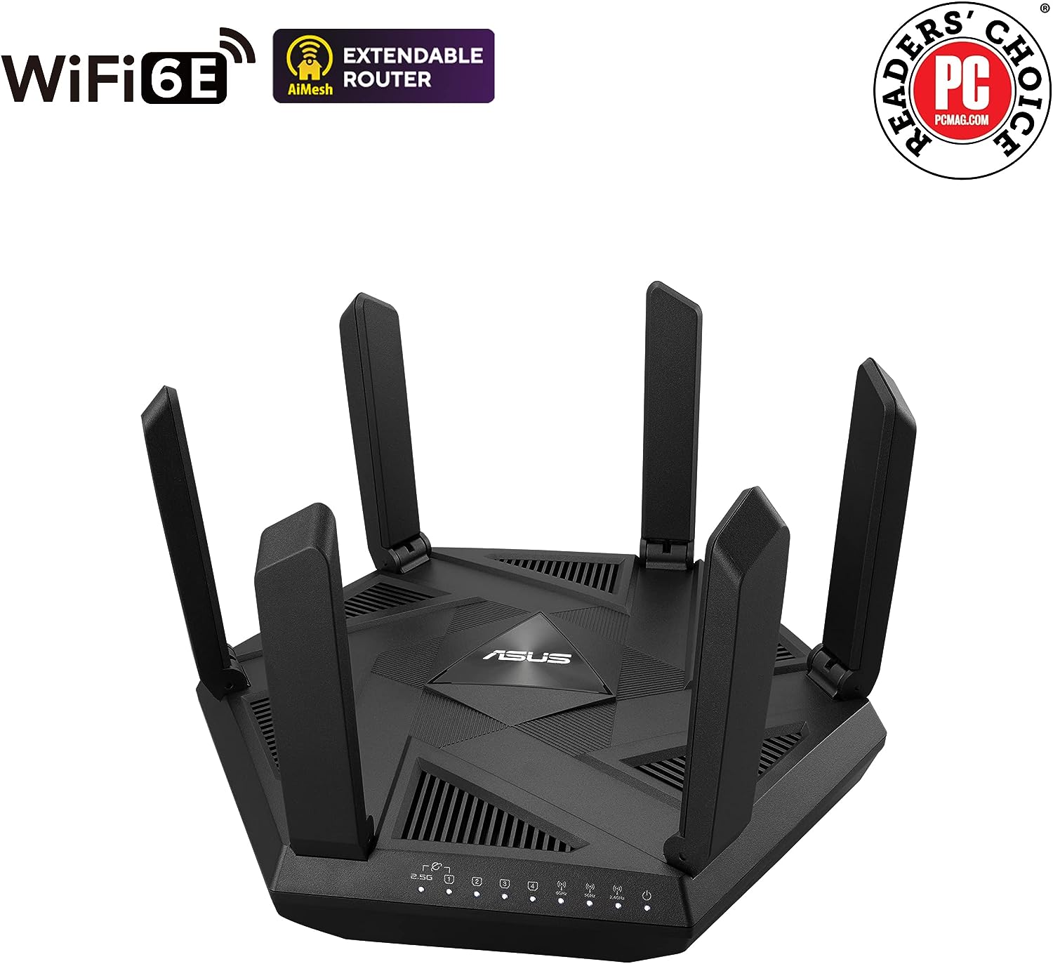 ASUS RT-AXE7800 Tri-band WiFi 6E Extendable Router - $230