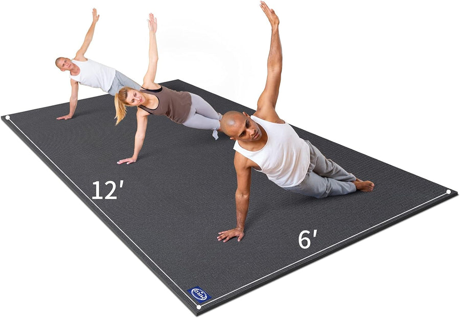 MRO Large Yoga Mat for Home Gym Workout 6'x12'x9mm, Extra Wide Exercise Mat - $130