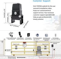 TOPENS CK2500 Automatic Sliding Gate Opener Chain Drive Electric Gate Motor - $430