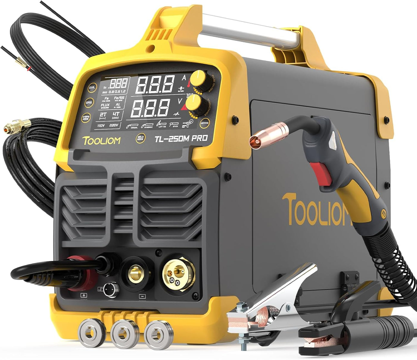TOOLIOM Aluminum MIG Welder with Pulse 250A 110V/220V Dual Voltage 5 in 1 - $210