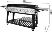 Royal Gourmet 8-Burner Gas Grill, 104,000 BTU Liquid Propane Grill - $285