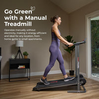 Sunny Health & Fitness Manual Walking Pad Treadmill for Home, Non-Electric - $150