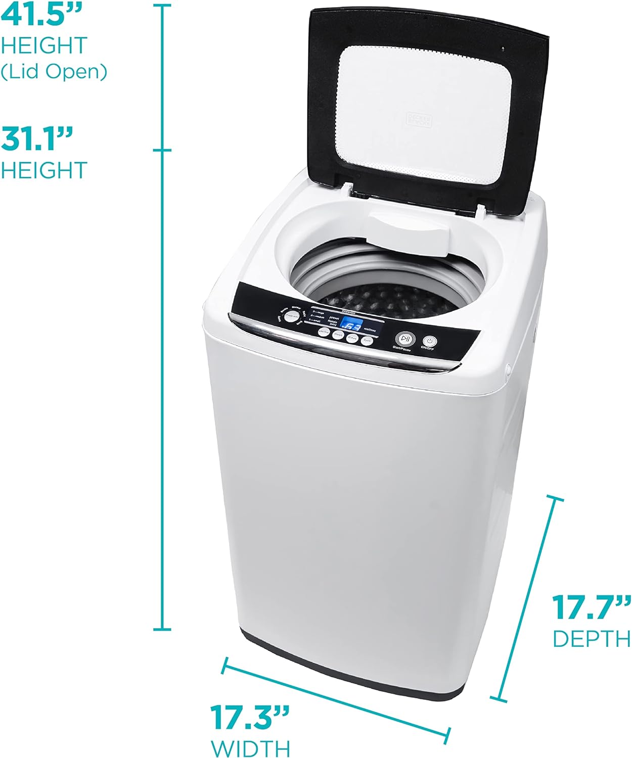 0.9 Cu. Ft. Portable Washer, 6.6 lb. Capacity Washing Machine - $160