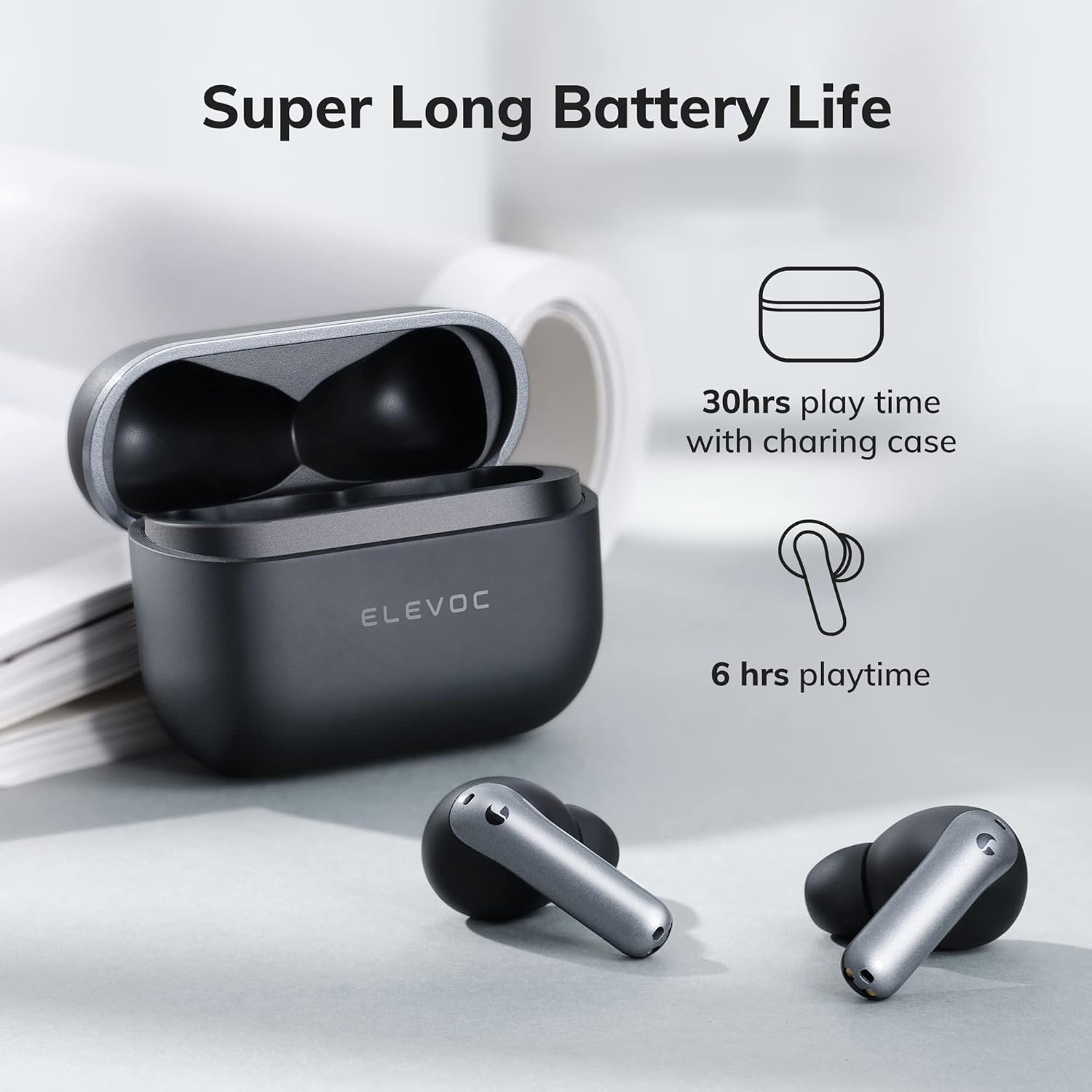 ELEVOC Active Noise Cancelling Earbuds - $140