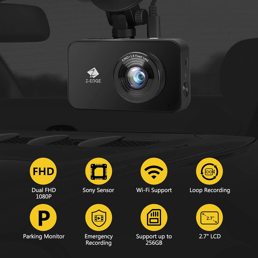 Z-Edge WiFi Dash Cam - $80