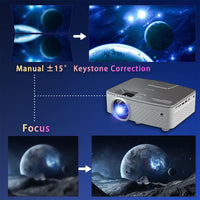 WiFi Bluetooth Projector, Native 1080P HD Movie Projector with Carrying Case - $50