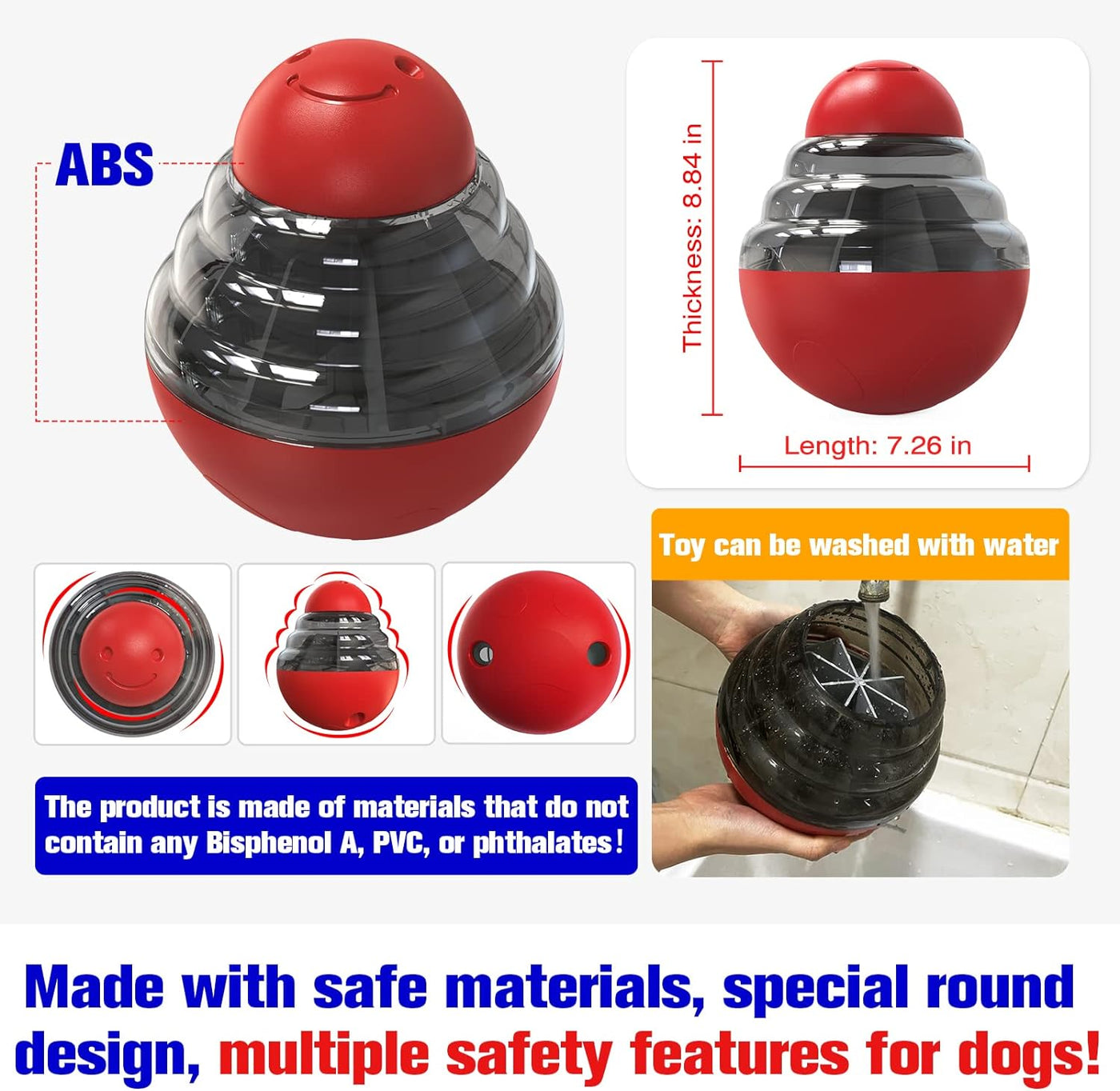 KADTC Dog Puzzles Bowl Adjustable Food Dispensing Toys, Treat Dispenser - $20