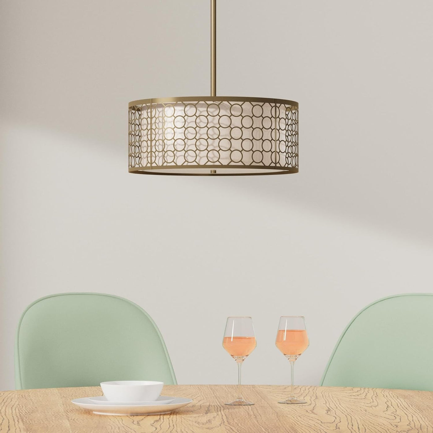 SAFAVIEH Lighting Collection Giotta Farmhouse Antique Gold 18-inch Diameter - $55
