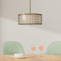 SAFAVIEH Lighting Collection Giotta Farmhouse Antique Gold 18-inch Diameter - $55