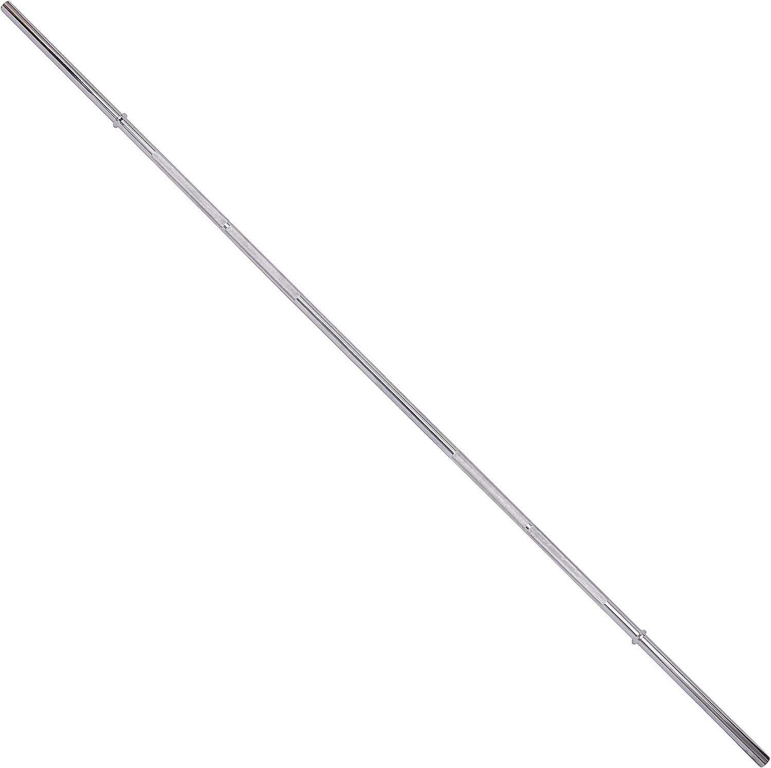 Sporzon! Olympic Barbell Standard Weightlifting Barbell, 1-inch, 7FT, Chrome - $40