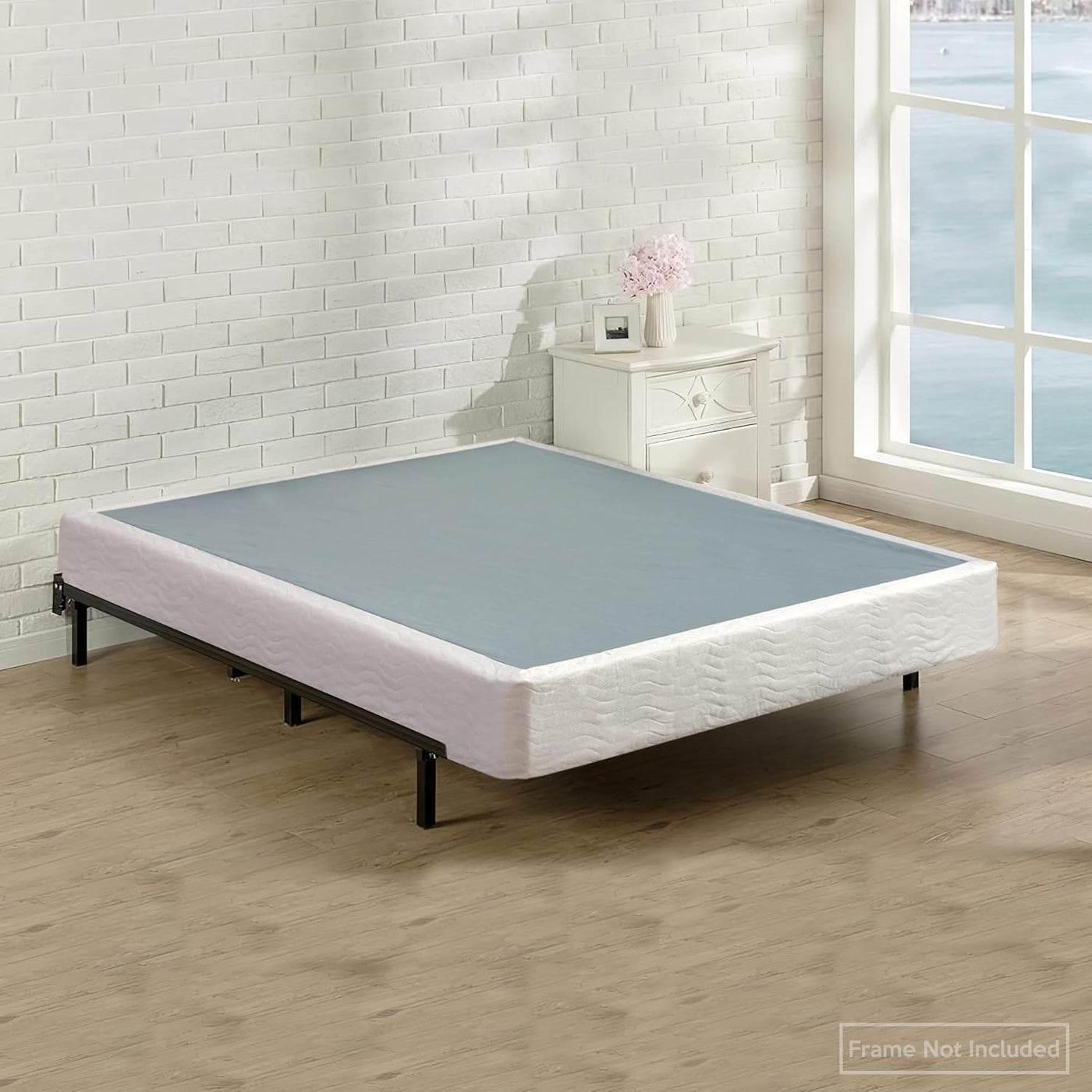 8-Inch Box Spring/Foundation for Mattress, Easy Assembly, Full XL, White - $95