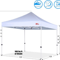 MASTERCANOPY Pop Up Canopy Tent Commercial Grade 10x10 Instant Shelter - $120