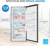 Newair 13.8 cu. ft. Upright Freezer, Fridge Freezer Convertible - $500