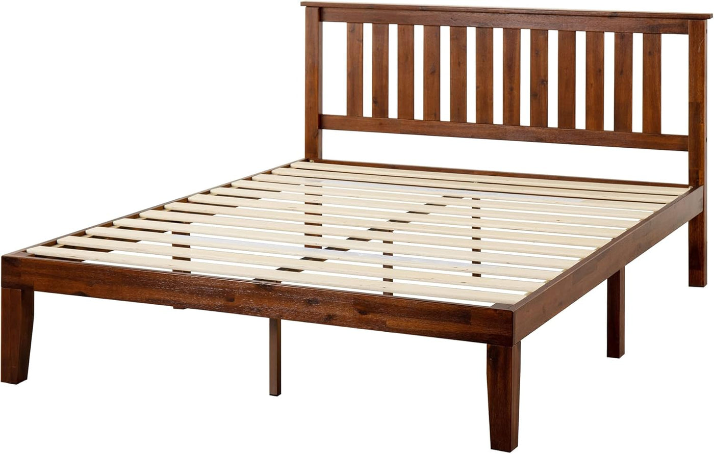 Mellow Marley 14 Inch Solid Wood Platform Bed with Paneled Headboard, King - $145