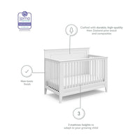 Storkcraft Solstice 5-In-1 Convertible Crib (White) - $165