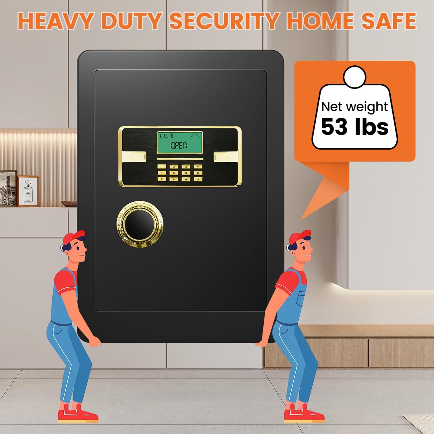 3.8 Cu ft Extra Large Home Safe Fireproof Waterproof, Heavy Duty Fire proof - $175
