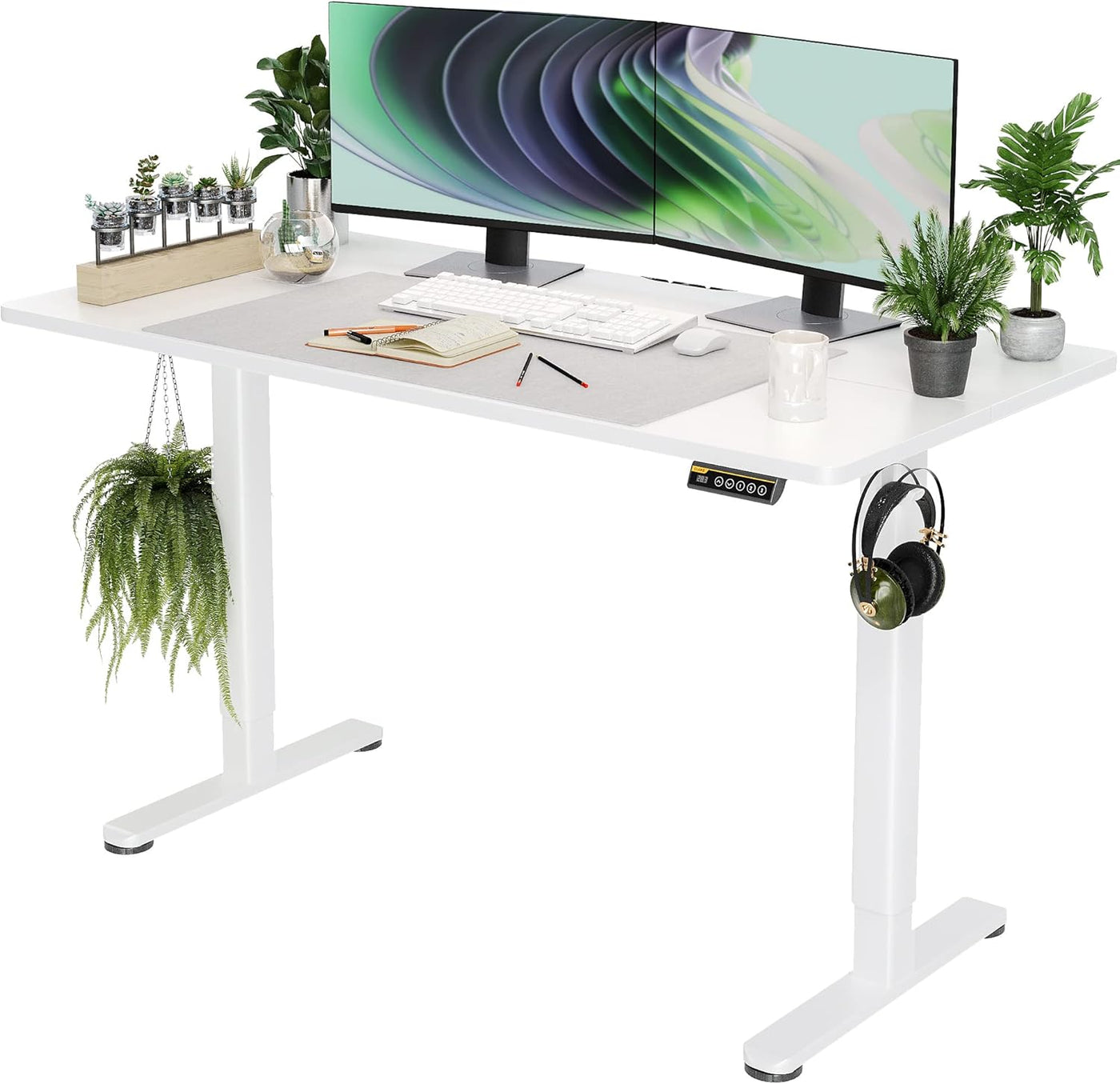 Electric Standing Desk, Adjustable Height Stand up Desk, 55x24 Inches Sit Stand - $120