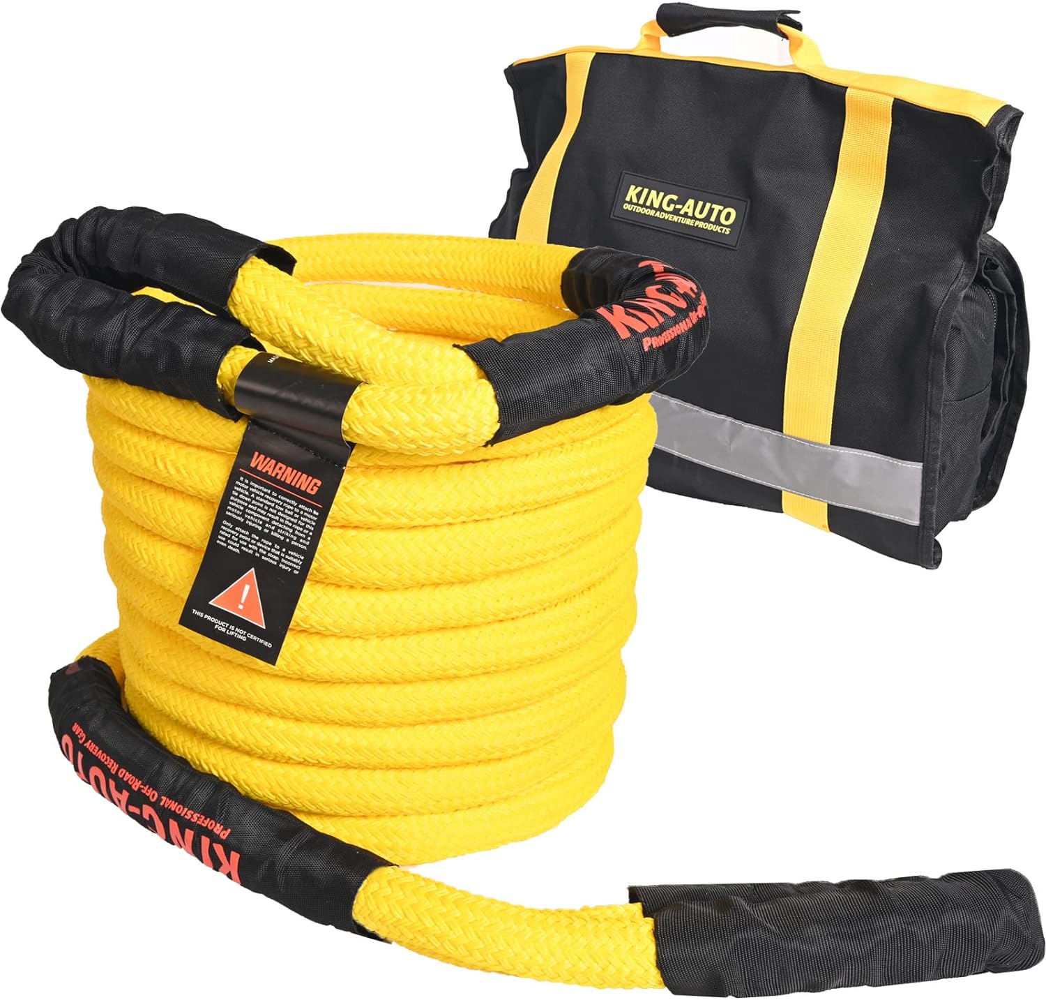 King-AUTO Kinetic Recovery Rope 5/8“x20' Towing Rope 15,000lbs Breaking Strength - $20