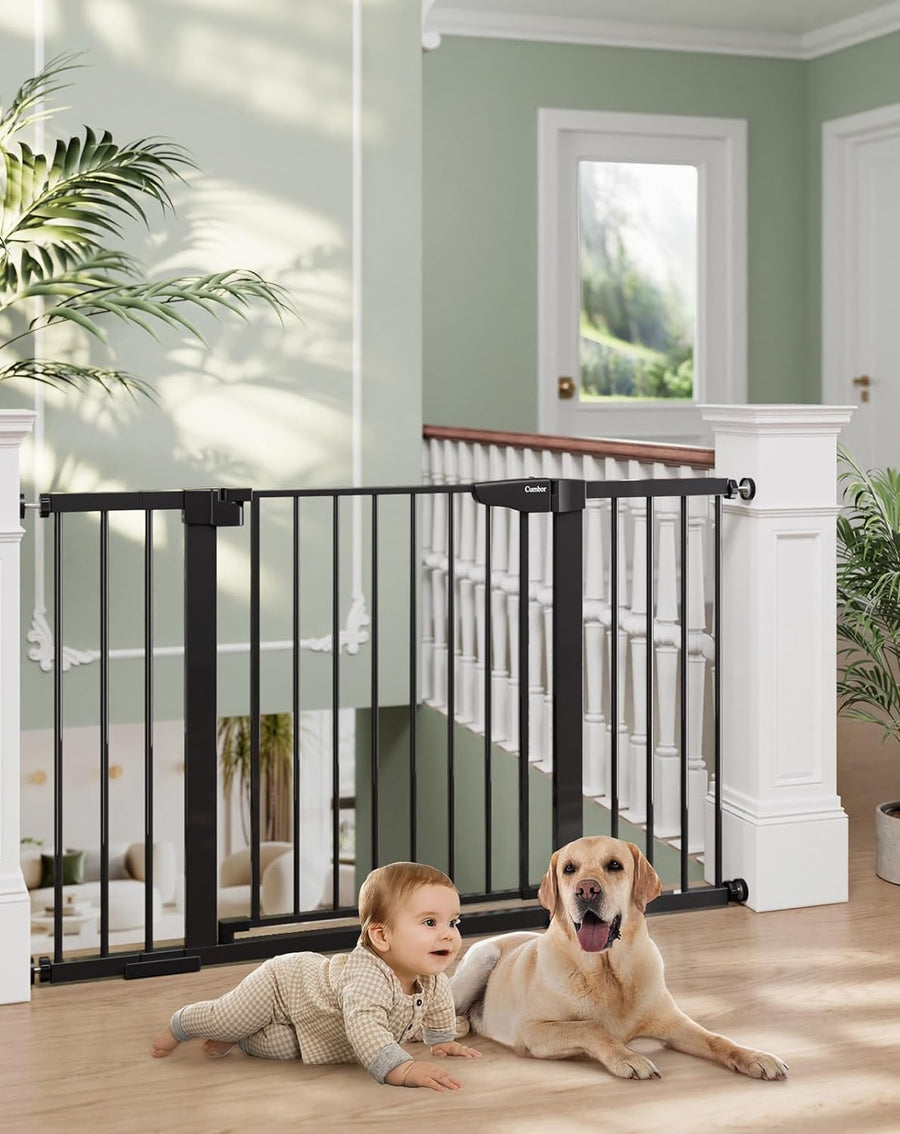 Cumbor 29.7"-51.5" Baby Gate Extra Wide, Safety Dog Gate for Stairs - $65
