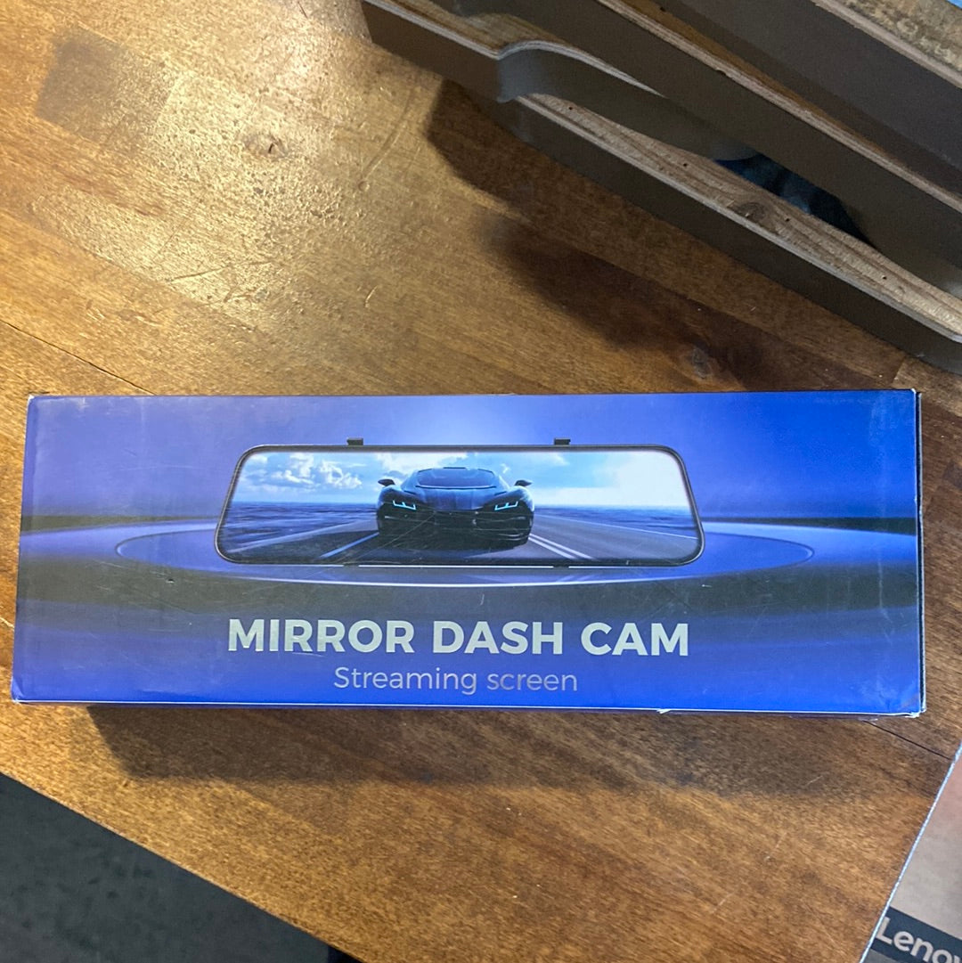 4K WiFi Mirror Dash Cam, 12" Front and Rear View Mirror Camera with GPS for Car - $60