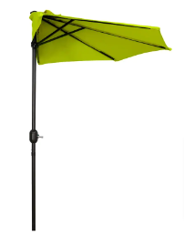 FIJI 9 ft. Patio Market Half Umbrella in Lime Green - $60