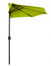 FIJI 9 ft. Patio Market Half Umbrella in Lime Green - $27