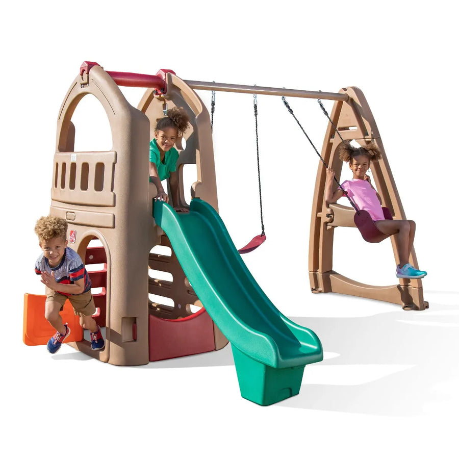Naturally Playful Playhouse Climber & Swing Extension - $540