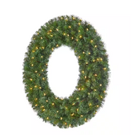 Home Accents Holiday 36 in. Pre-Lit LED Wesley Pine Artificial Christmas Wreath - $40