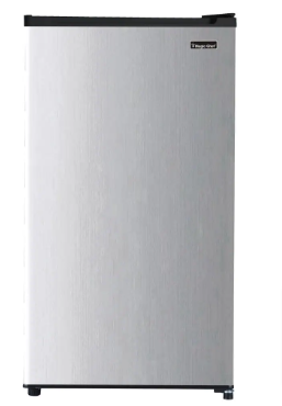 Magic Chef 3.2 cu. ft. Mini Fridge without Freezer in Platinum Steel (Slightly Dented) - $175