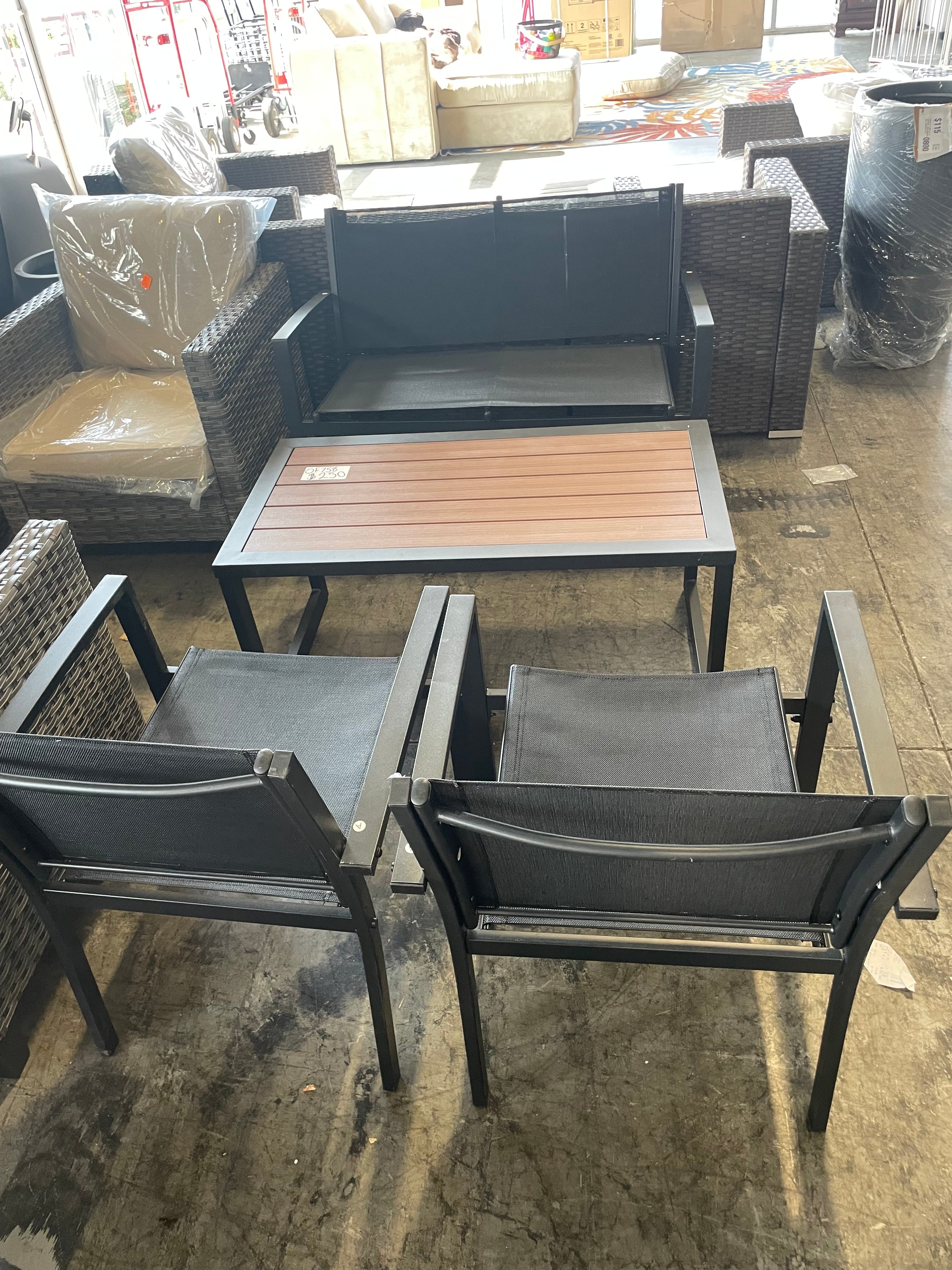 Hampton Bay 4 Piece Aluminum Outdoor Patio Set - $200