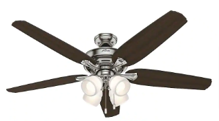 Channing 60 in. LED Indoor Brushed Nickel Ceiling Fan with Light Kit - $120
