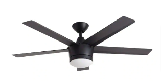 Merwry 52 in. Integrated LED Indoor Matte Black Ceiling Fan - $85