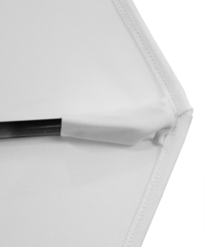 11 ft. Fiberglass Collar Tilt Double Vented Patio Umbrella in Frost Blue Olefin - $160