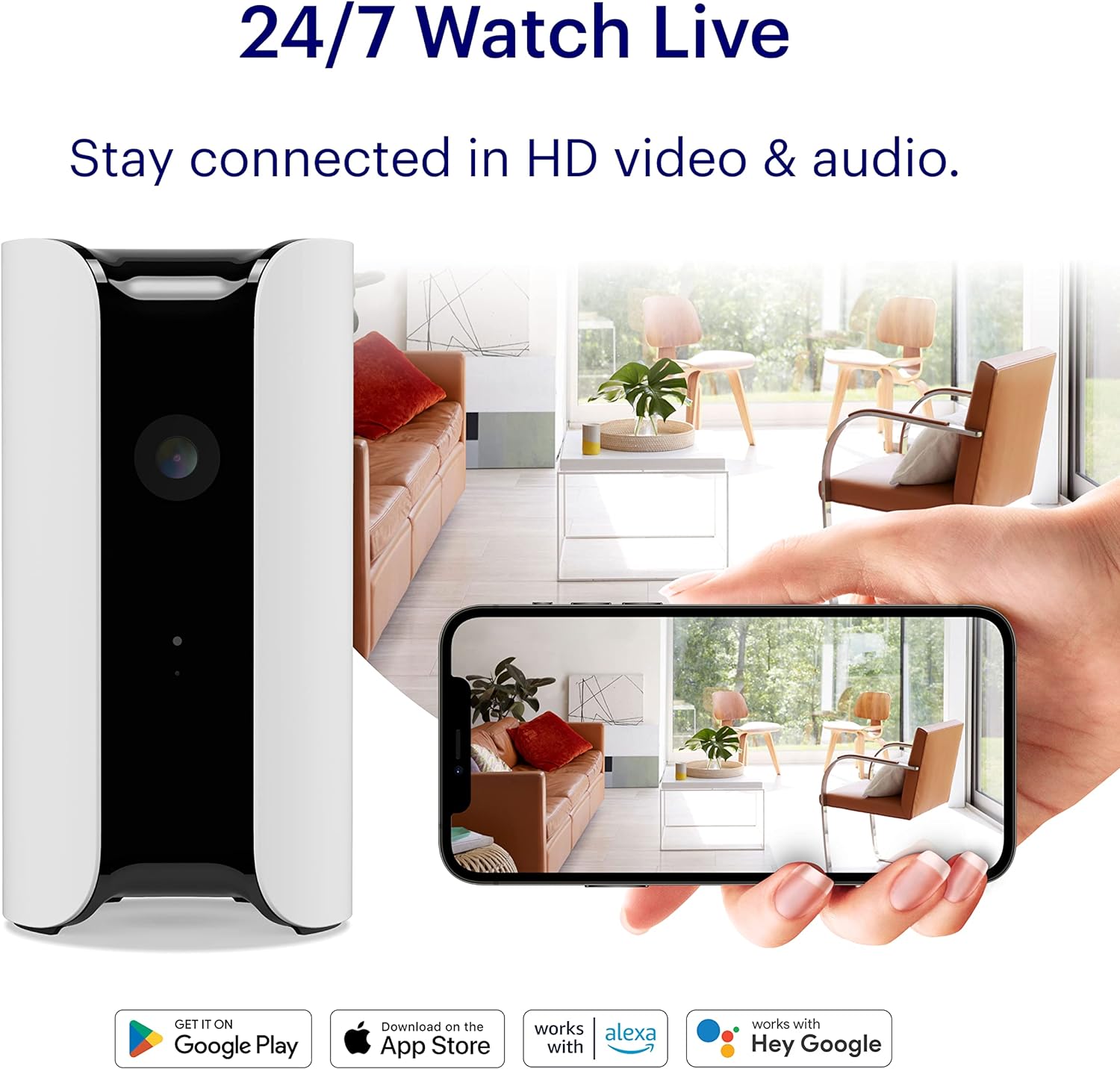 Canary Pro Indoor Home Security Camera 1080p HD WiFi IP | 24/7 Watch Live Video - $105