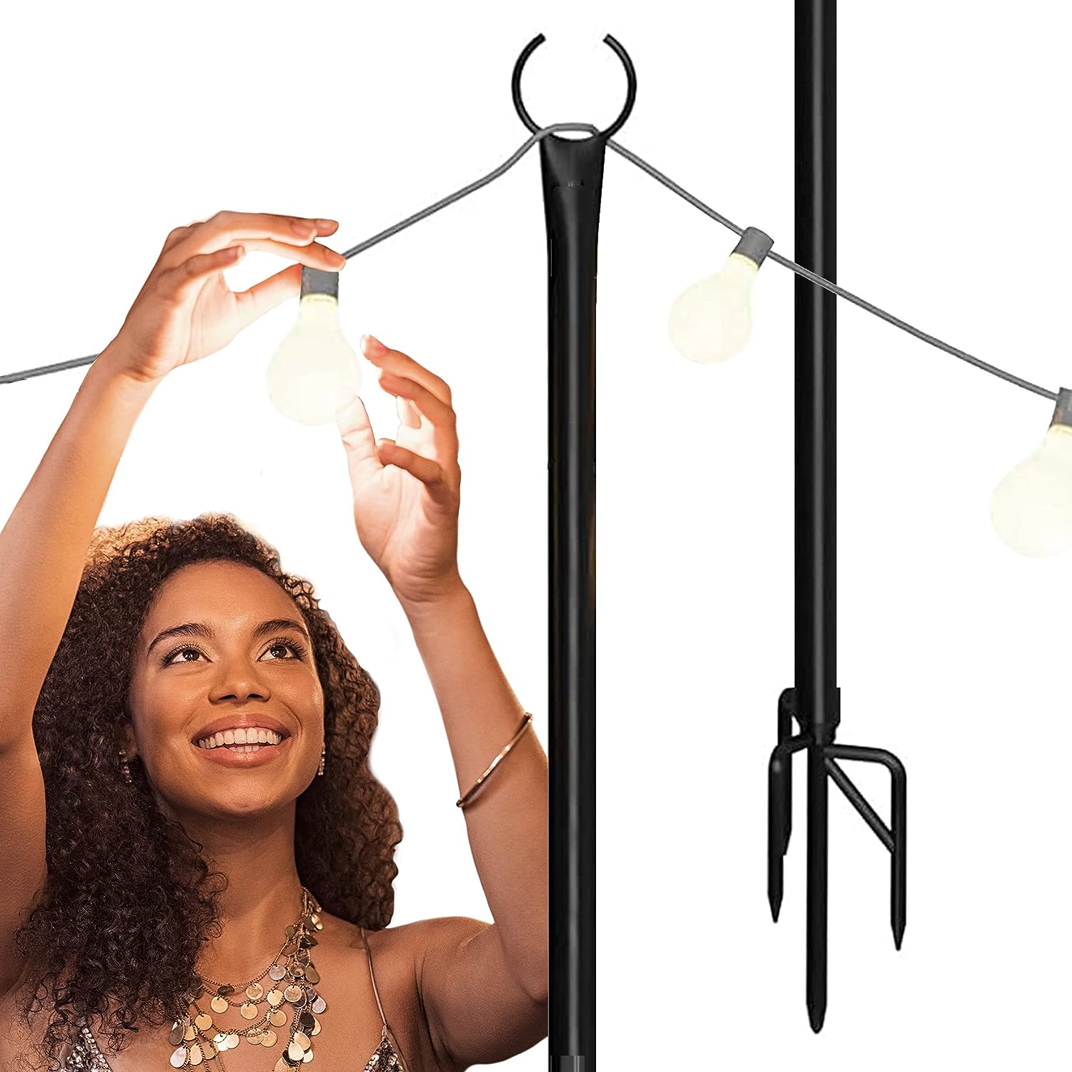 Holiday Styling String Light Poles for Outdoor String Lights (Yard Pole - 1 Pack) - $20
