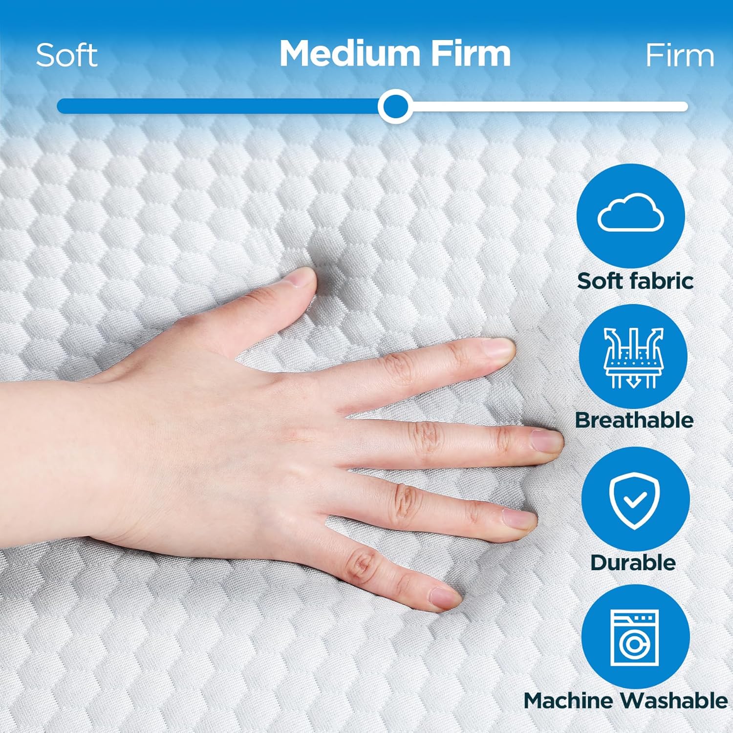 Folding Mattress Queen Size,6 inch Tri-fold Memory Foam Mattress Topper - $150