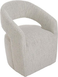 Maryanne Collection Modern Living Room Fabric Upholstered Accent Chair, Cream - $225