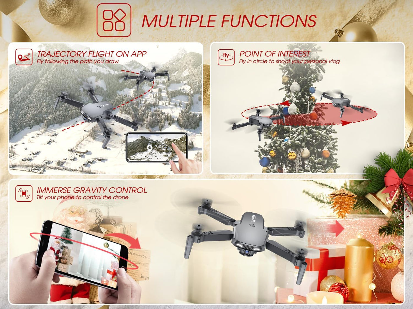 NEHEME NH525 Foldable Drones with 1080P HD Camera - $50